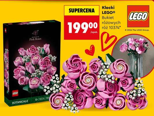 Klocki LEGO® Bukiet różowych róż 10374®
