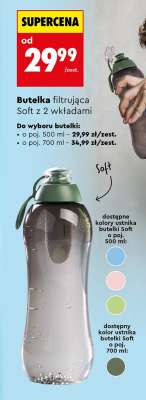 Butelka filtrująca Soft z 2 wkładami