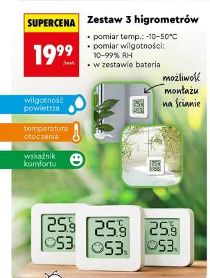 Zestaw 3 higrometrów