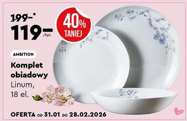 Komplet obiadowy Linum, 18 el.