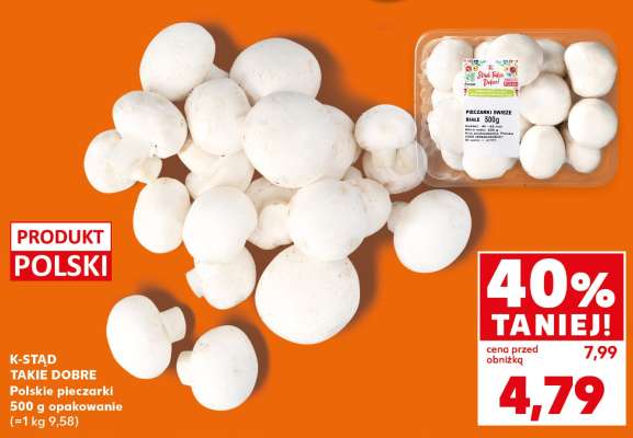 Polskie pieczarki 500 g opakowanie