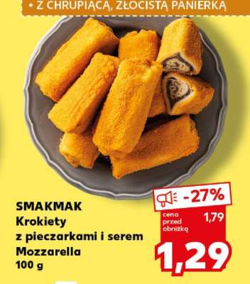 SMAKMAK Krokiety z pieczarkami i serem Mozzarella 100 g