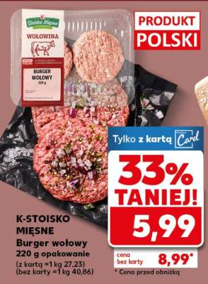 Burger wołowy 220 g opakowanie