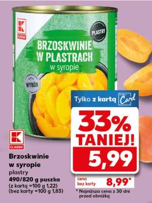 Brzoskwinie w syropie plastry
