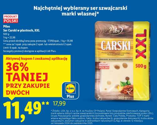 PILOS Ser Carski w plastrach, XXL