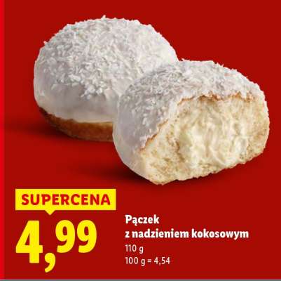 Pączek z nadzieniem kokosowym