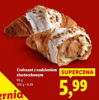 Croissant z nadzieniem ciasteczkowym
