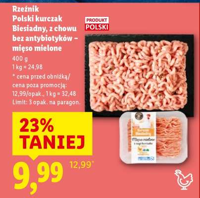 RZEŹNIK Polski kurczak Biesiadny z chowu bez antybiotyków – mięso mielone