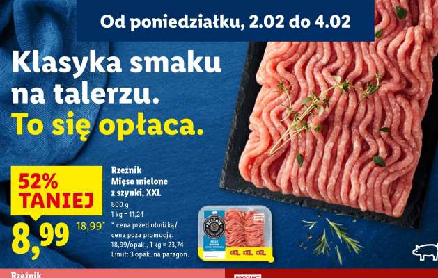 RZEŹNIK Mięso mielone z szynki, XXL