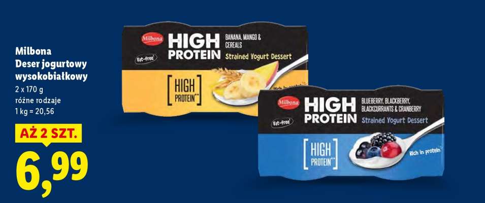 Milbona Deser jogurtowy wysokobiałkowy