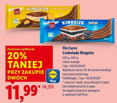 FIN CARRÉ Czekolada Kingsize