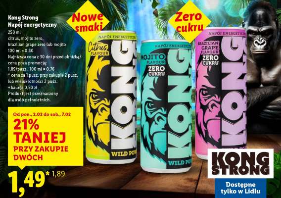 KONG STRONG Napój energetyczny