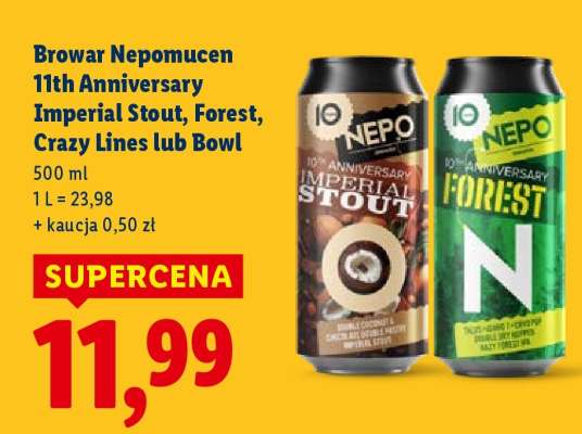 Browar Nepomucen 11th Anniversary Imperial Stout, Forest, Crazy Lines lub Bowl