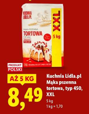 Kuchnia Lidla.pl Mąka pszenna tortowa, typ 450, XXL