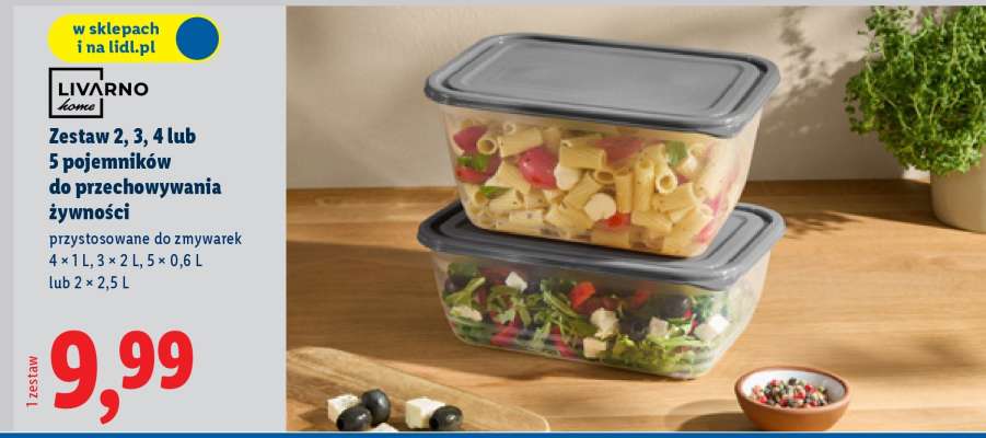Zestaw pojemników do przechowywania żywności