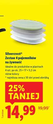 Silvercrest Zestaw 4 pojemników na żywność