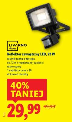 Reflektor zewnętrzny LED, 22 W