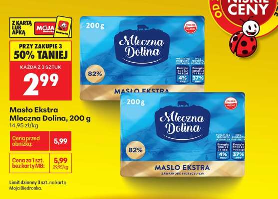 Masło Ekstra Mleczna Dolina 200 g