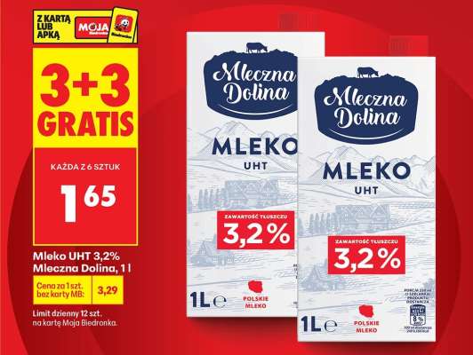 Mleko UHT 3,2% Mleczna Dolina, 1 l