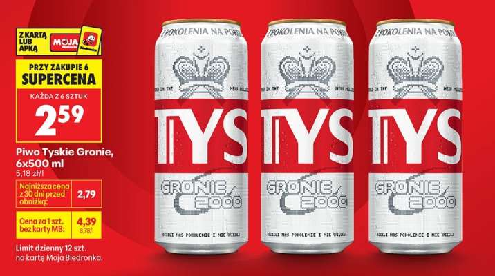 Piwo Tyskie Gronie 6x500 ml