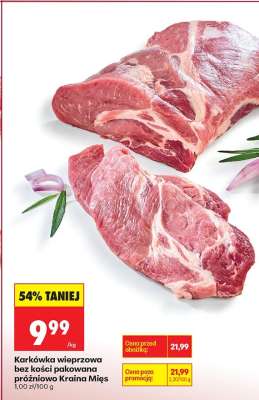 Karkówka wieprzowa bez kości pakowana próżniowo Kraina Mięs