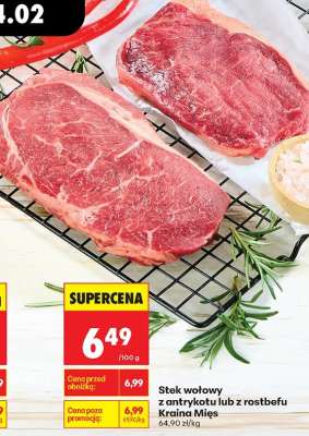 Stek wołowy z antrykotu lub z rostbefu Kraina Mies