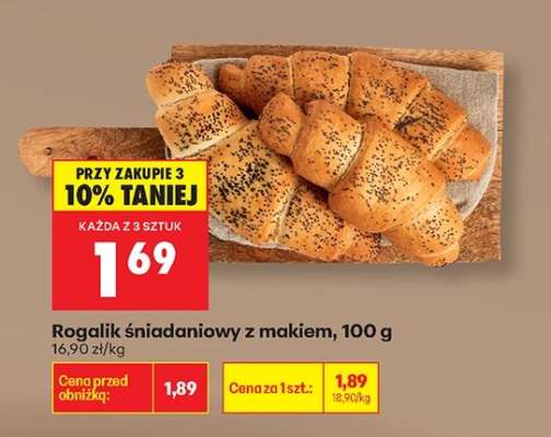 Rogalik śniadaniowy z makiem, 100 g