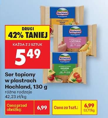 Ser topiony w plastrach Hochland , 130 g
