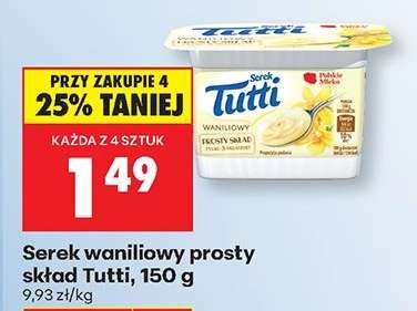 Serek waniliowy prosty skład Tutti 150 g