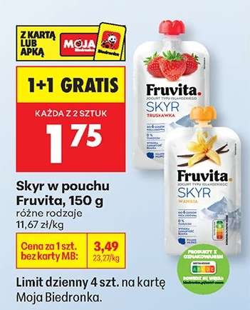Skyr w pouchu Fruvita, 150 g