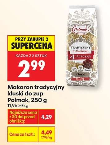 Makaron tradycyjny kluski do zup Polmak, 250 g