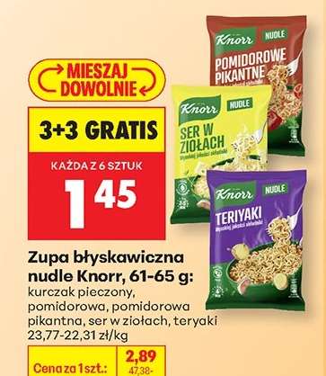 Zupa błyskawiczna nudle Knorr, 61-65 g