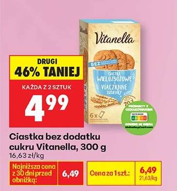 Ciastka bez dodatku cukru Vitanella, 300 g