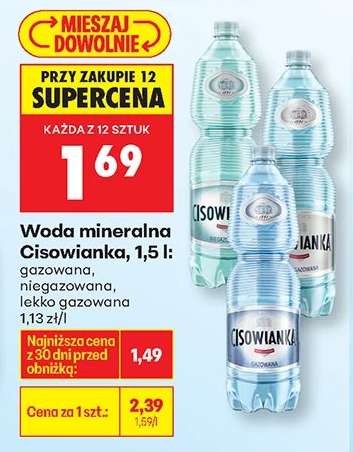 Woda mineralna Cisowianka, 1,5 l