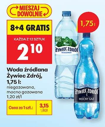 Woda źródlana Żywiec Zdrój, 1,75 l