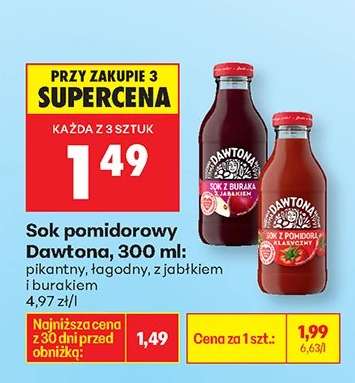 Sok pomidorowy Dawtona, 300 ml