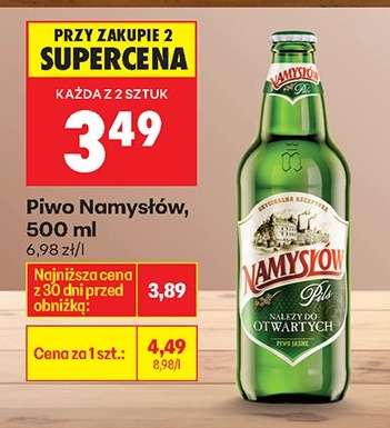 Piwo Namysłów, 500 ml