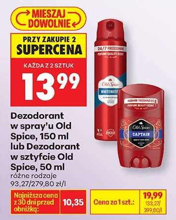 Dezodorant w spray’u Old Spice, 150 ml lub Dezodorant w sztyfcie Old Spice, 50 ml