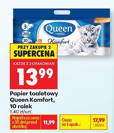 Papier toaletowy Queen Komfort 10 rolek