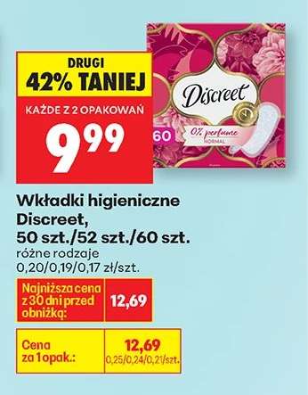 Wkładki higieniczne Discreet, 50 szt./52 szt./60 szt.
