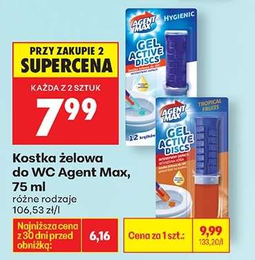 Kostka żelowa do WC Agent Max, 75 ml