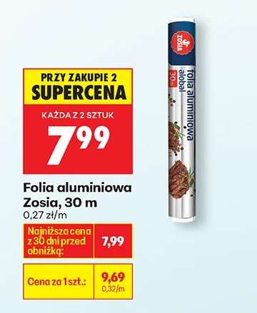 Folia aluminiowa Zosia, 30 m