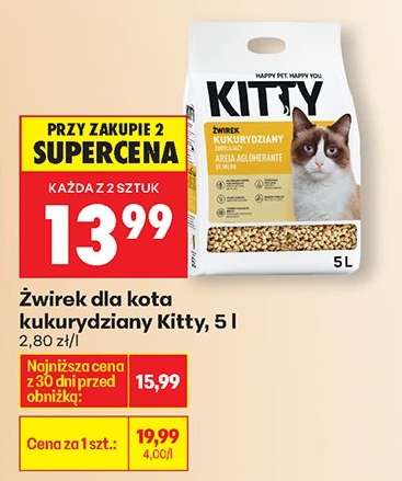 Żwirek dla kota kukurydziany Kitty, 5 l