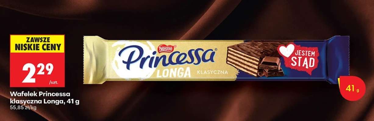 Wafelek Princessa klasyczna Longa, 41 g