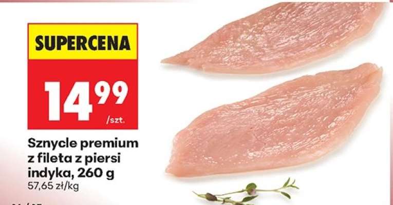 Sznycle premium z fileta z piersi indyka, 260 g
