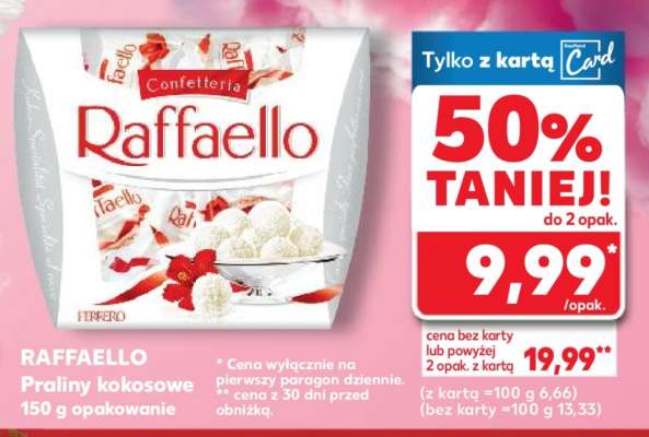 RAFFAELLO Praliny kokosowe 150 g opakowanie