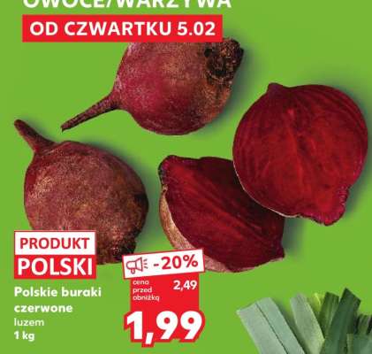 Polskie buraki czerwone luzem 1 kg