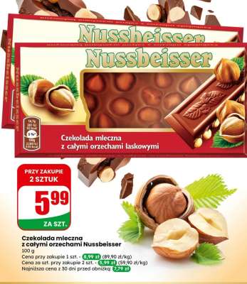 Czekolada mleczna z całymi orzechami laskowymi Nussbeisser