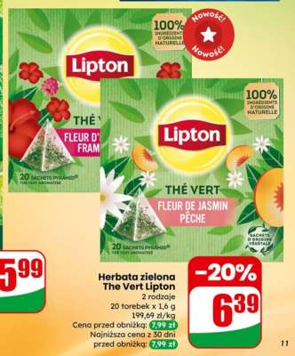 Herbata zielona The Vert Lipton