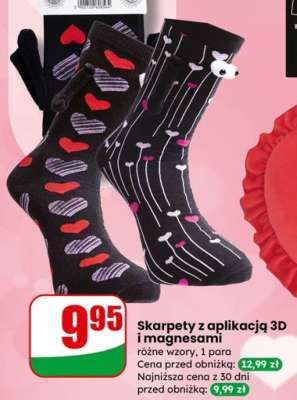 Skarpety z aplikacją 3D i magnesami